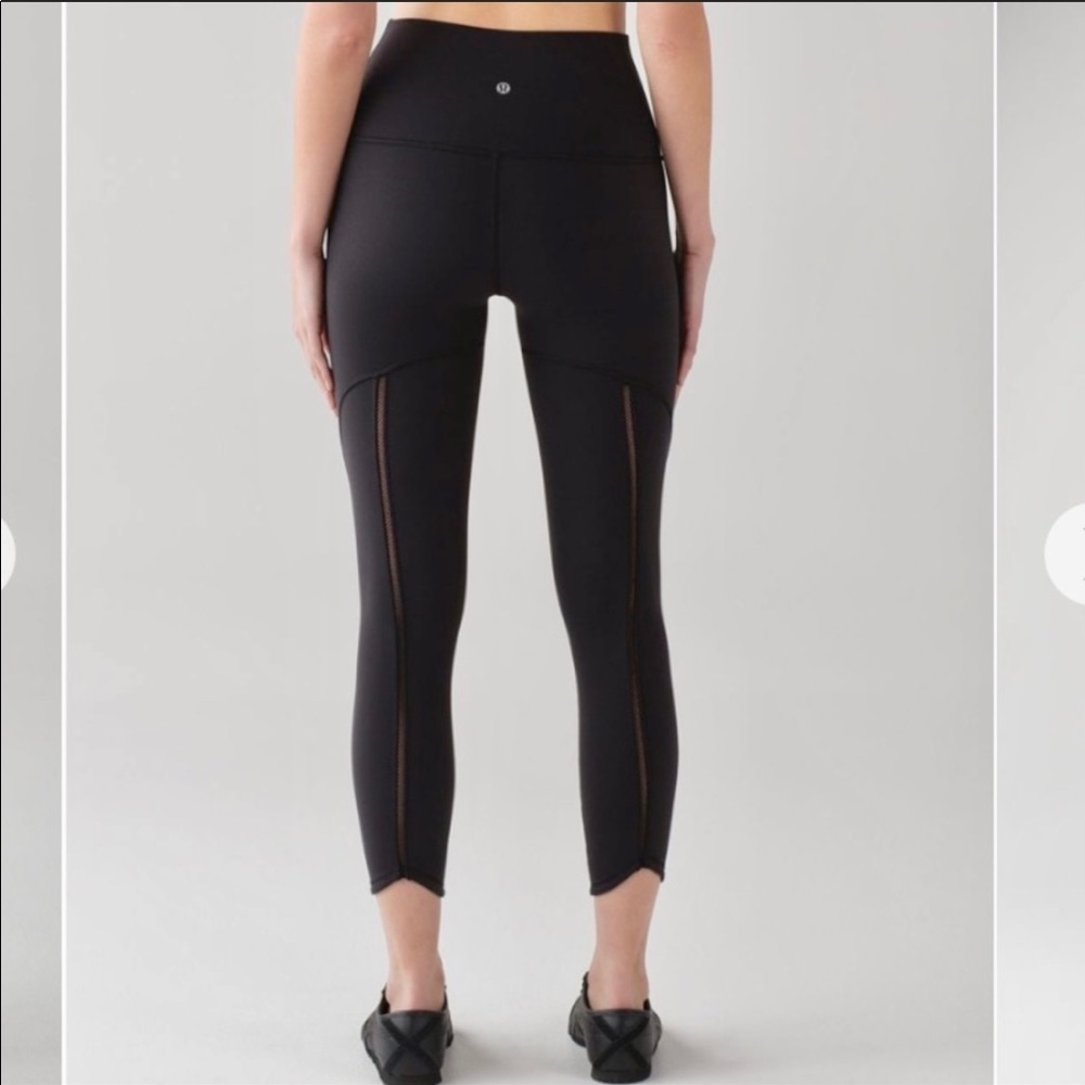 Vintage Lululemon Wunder Under with Fishnet Detail